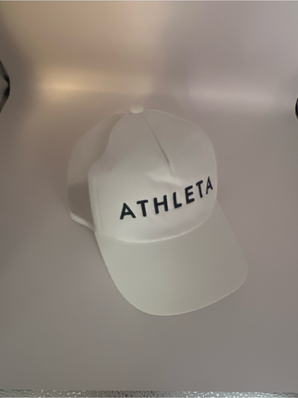 #132 NWT Athleta White Trucker Cap Hat Mesh Snapback Logo